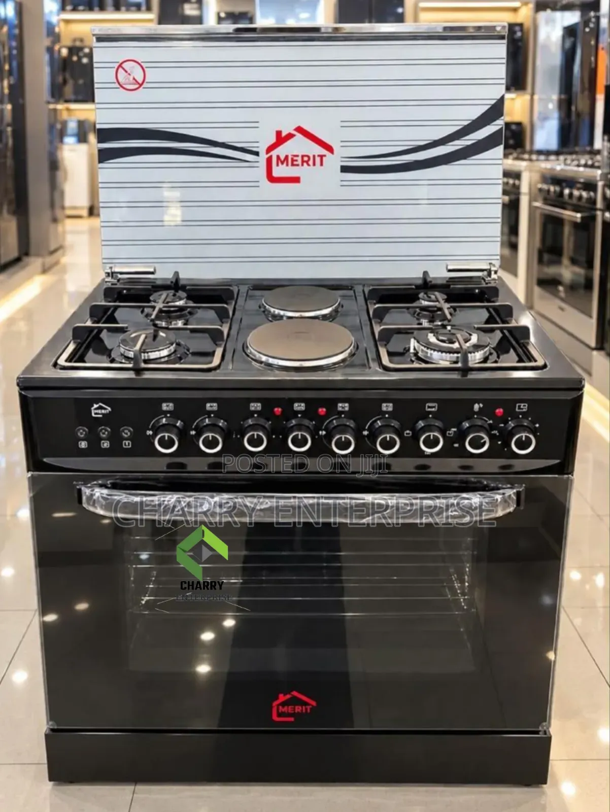 Merit Cooker 90x60 With 4 Gas Plates 2 Electric Plates & Electric Oven