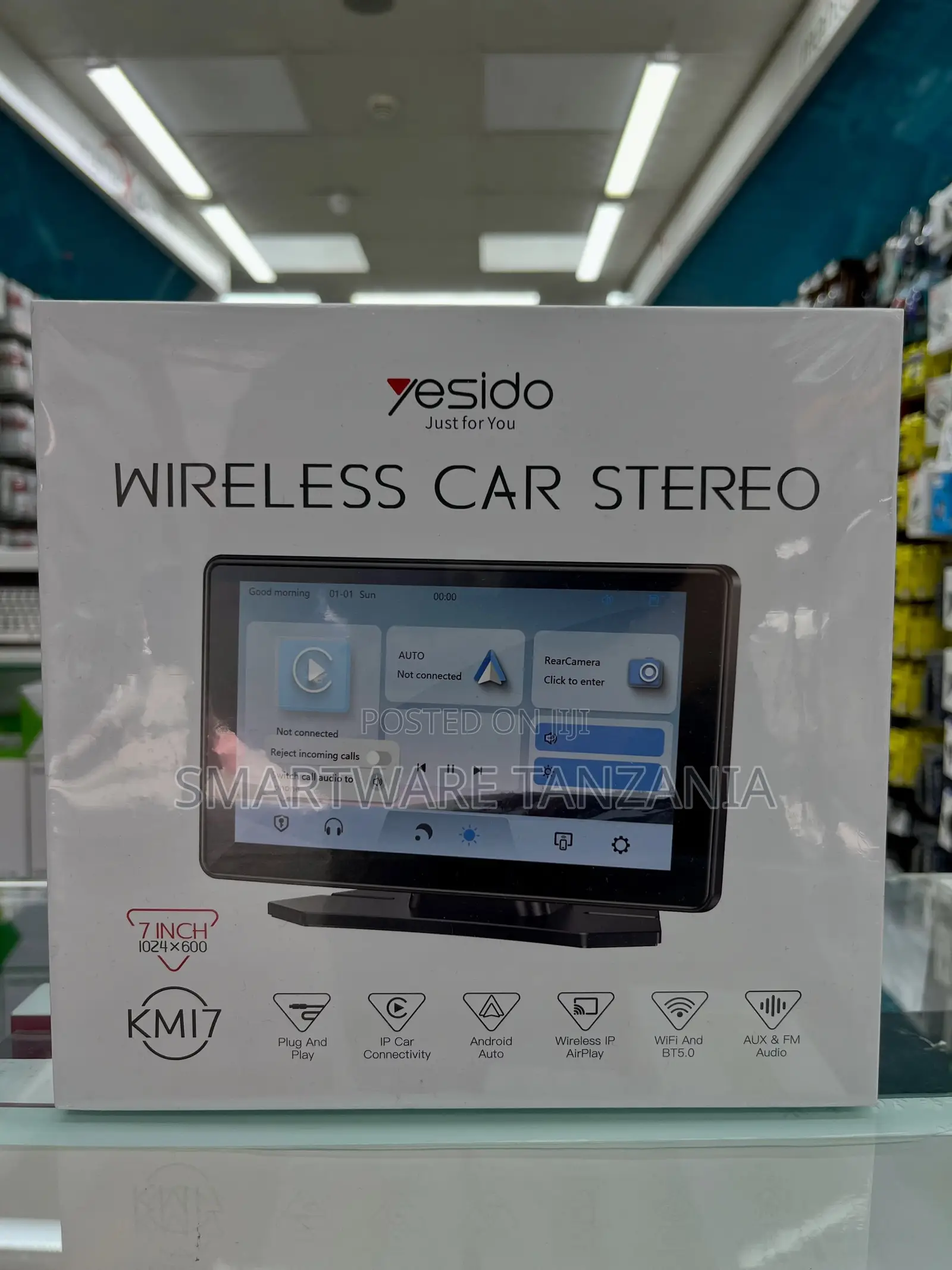Yesido Wireless Car Stereo 7 Inch Display, 1024x600 Resolution, KMI7