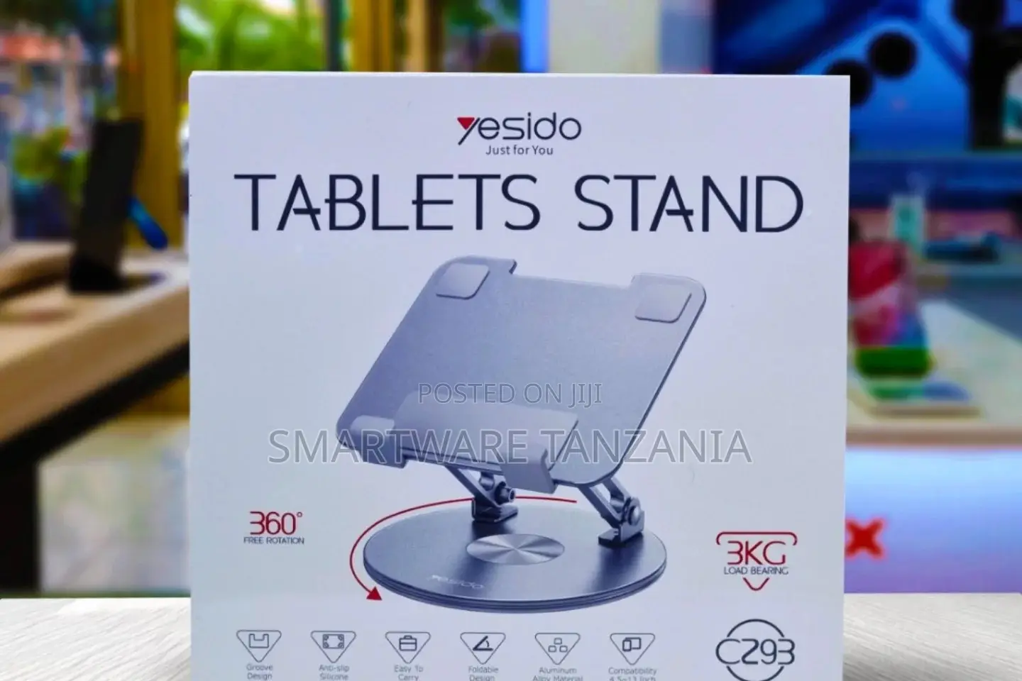 Yesido Tablet Stand With 360-Degree Rotation, Load Capacity 3KG