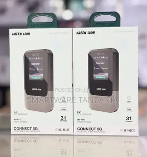 Green Lion CONNECT 5G Portable MiFi Router, Wi-Fi 6, 2.4" TFT Display