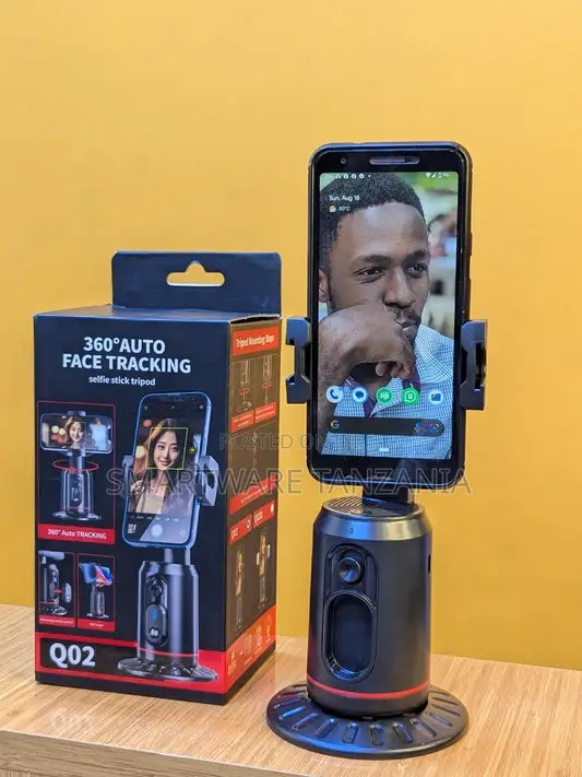 360-Degree Auto Face Tracking Selfie Stick Tripod, Adjustable Mount