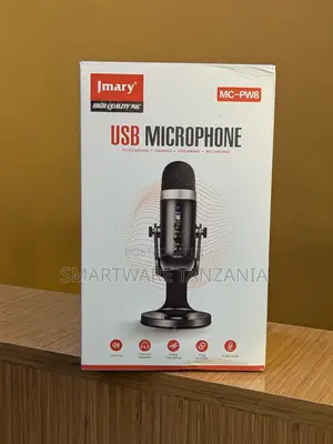 Jmary USB Microphone MC-PW8, Plug and Play, Noise Cancelling, Black