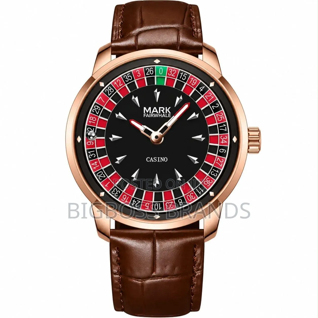 Mark Fairwhale Leather Strap Men Luxurious Watch
