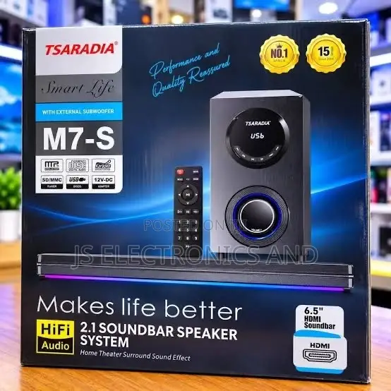 Tsadaria Soundbar M7 2.1 Channel Speaker System