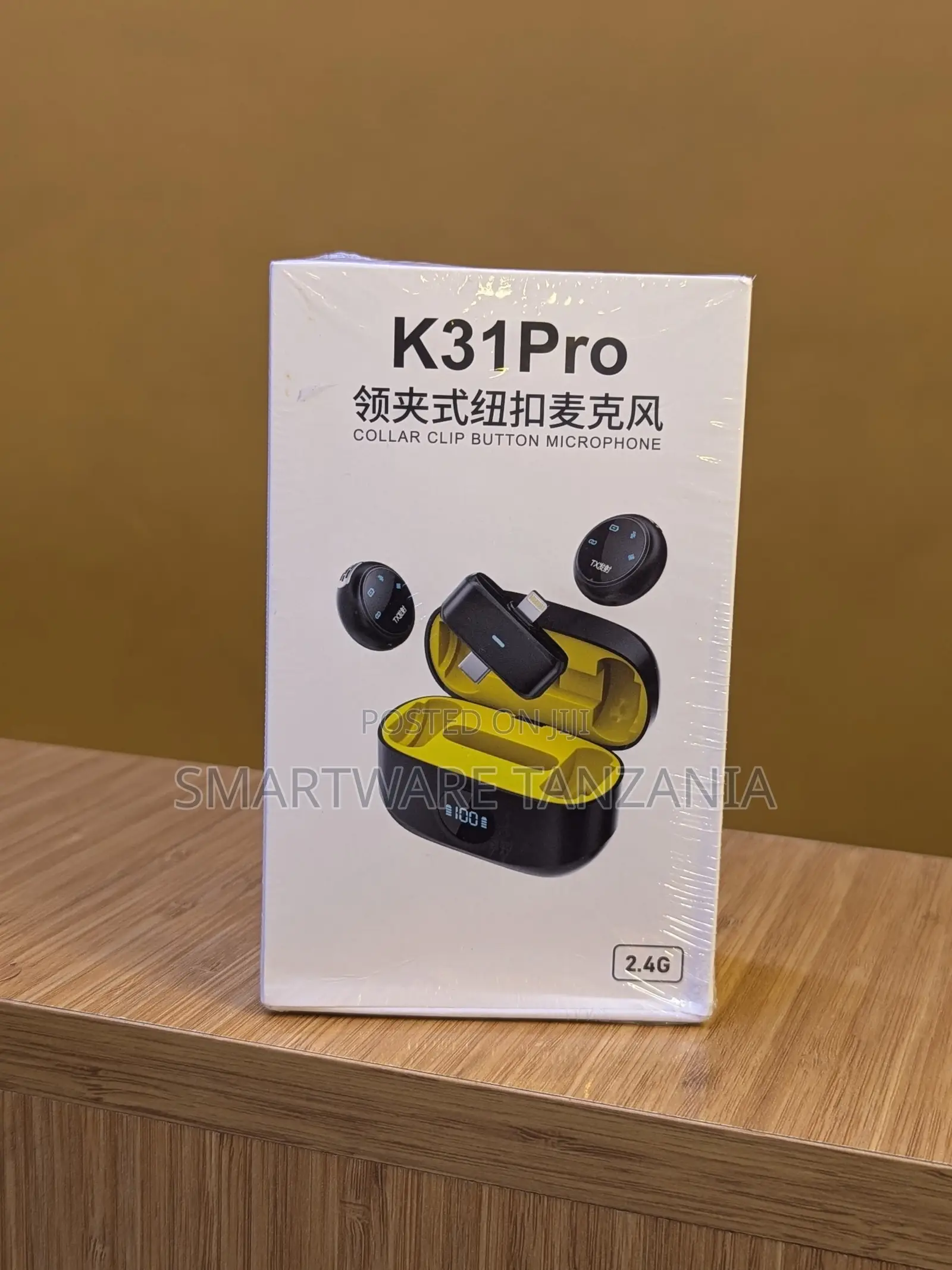K31Pro Wireless Collar Clip Button Microphone With 2.4G Wireless
