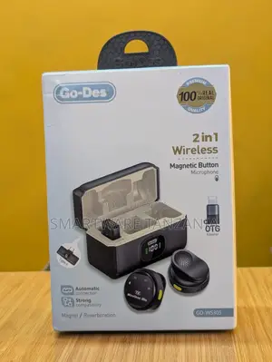 Go-Des 2 IN 1 Wireless Magnetic Button Microphone Type-C