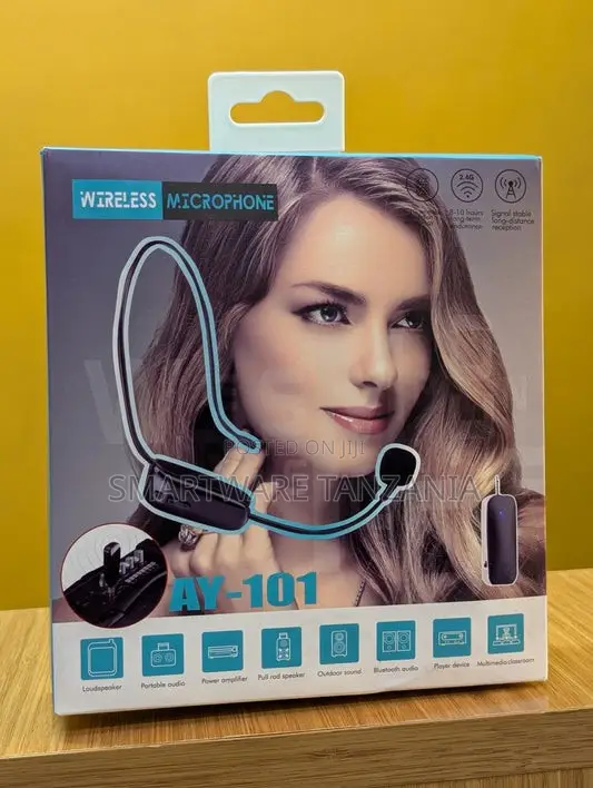 AY-101 Wireless Microphone With Built-in Speaker, 2.4 GHz, Bluetooth