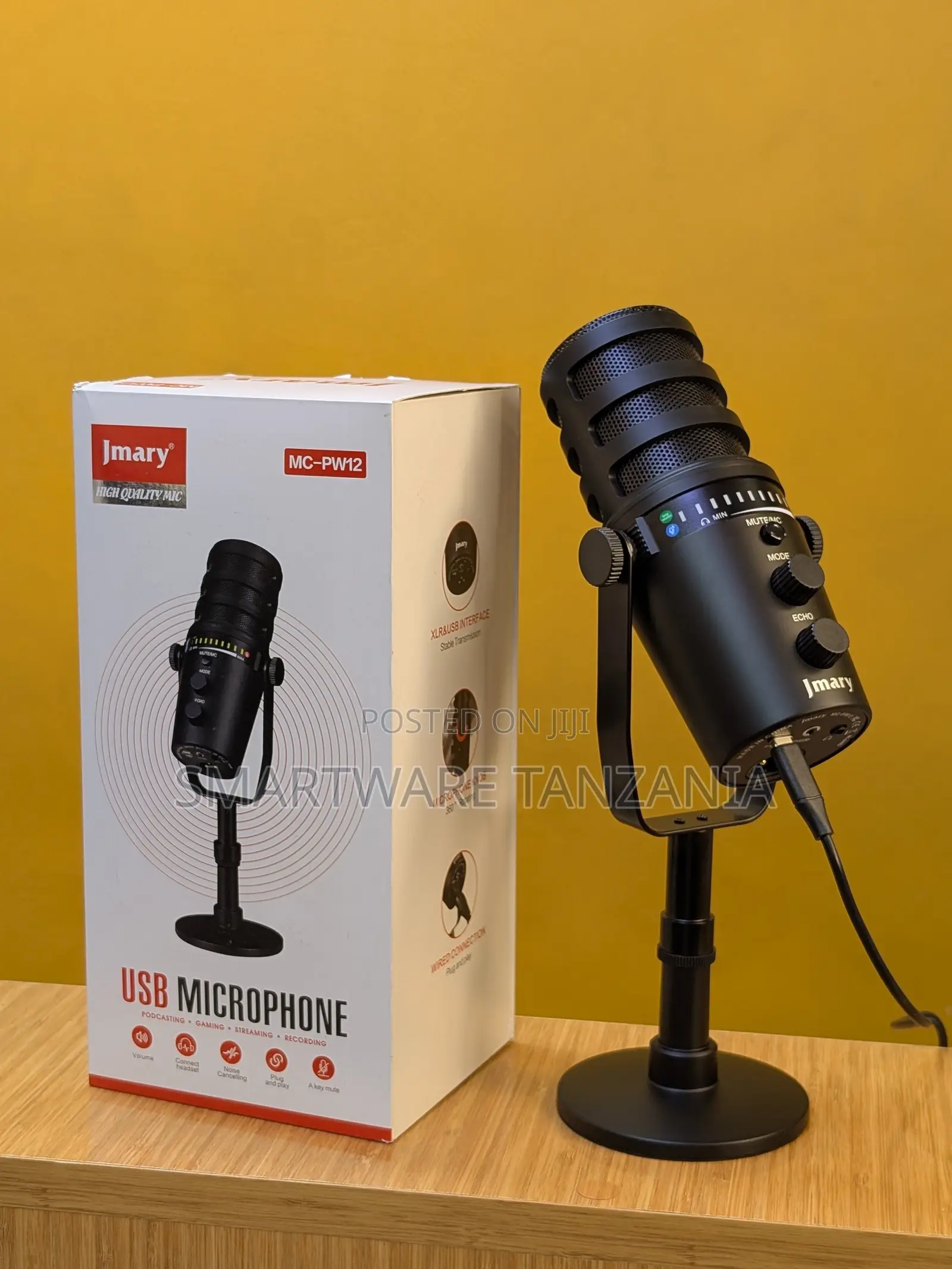 Jmary USB Microphone MC-PW12 With Adjustable Volume and Echo Control ...