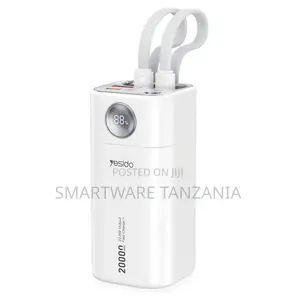 Yesido Power Bank 20000mAh With USB-C 22.5W Max Output, Dual Ports
