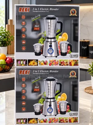 REKI 3-in-1 Electric Blender 1.5L – With Grinder and Chopper