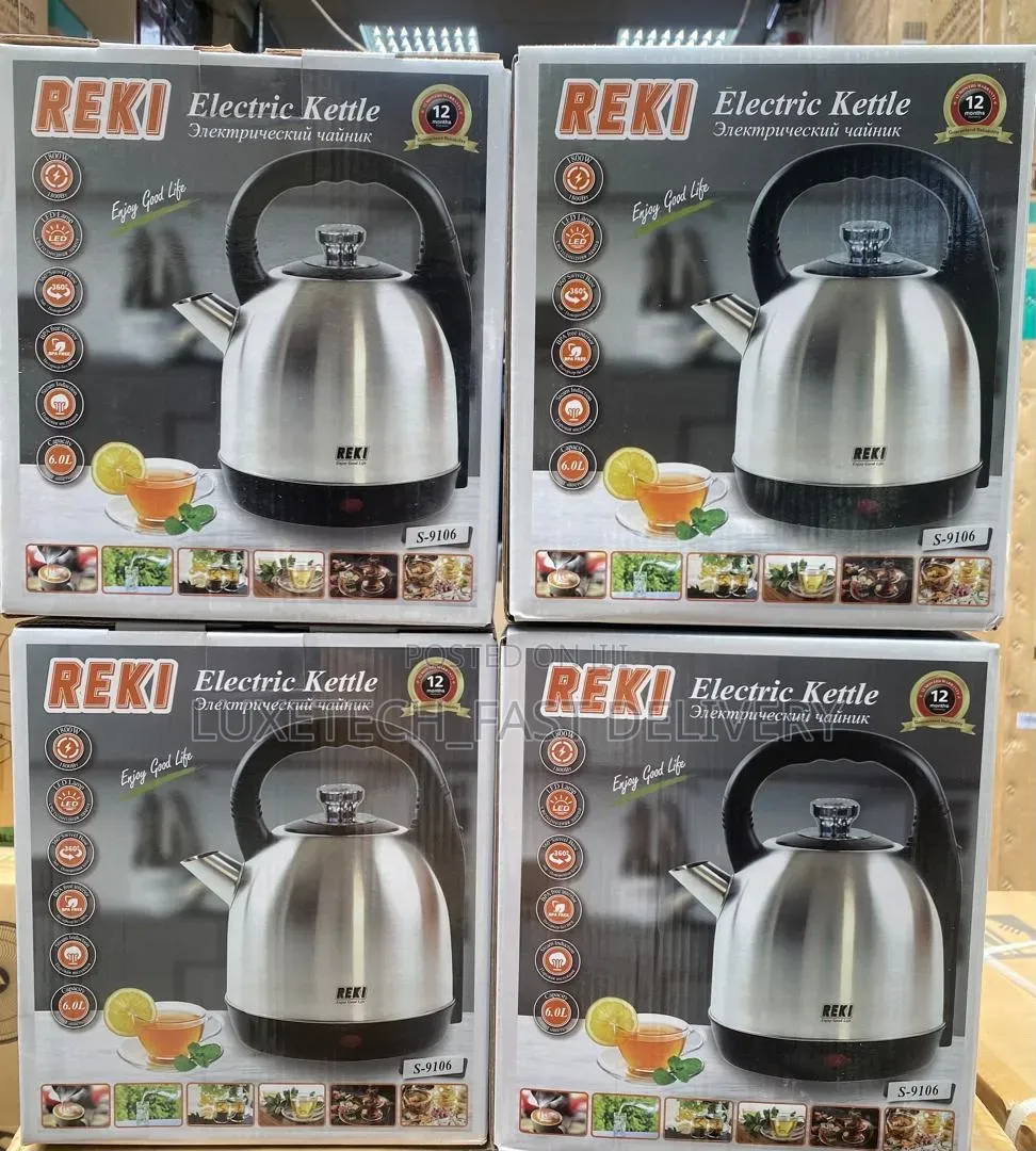 REKI 6L Electric Kettle – Stainless Steel Cordless Water Boiler