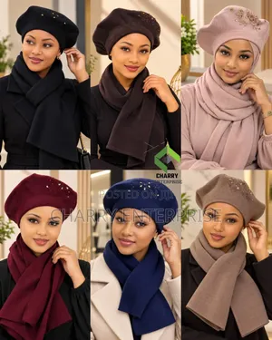 Best Style Beret and Knitted Scarf Full Set Hat & Scarf Kijuba Classic
