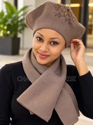 Best Style Beret and Knitted Scarf Full Set Hat & Scarf Kijuba Classic