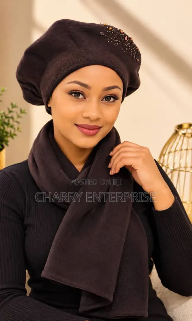 Best Style Beret and Knitted Scarf Full Set Hat & Scarf Kijuba Classic