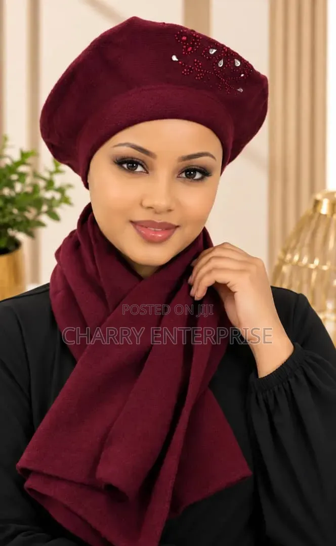 Best Style Beret and Knitted Scarf Full Set Hat & Scarf Kijuba Classic