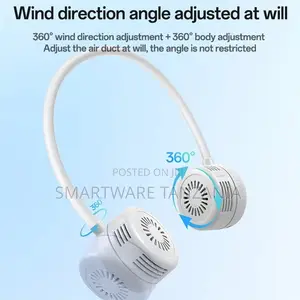 Yesido Portable Neck Fan, 1000mAh Battery, 720° Rotation, Dual Motor