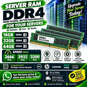 Server Ram Ddr4 Ecc 16gb 32gb 64gb 2666mhz 2933mhz 3200mhz