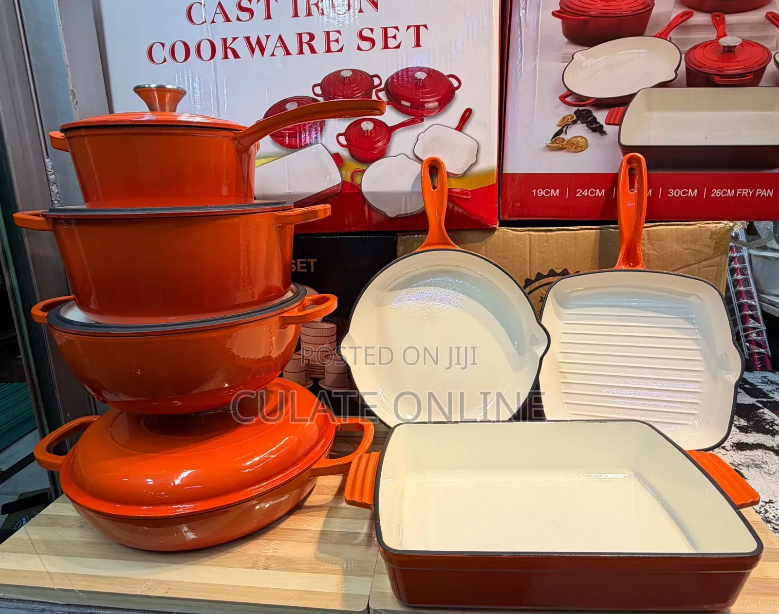 7pcs Cast Iron Non-Stick Cookware Set