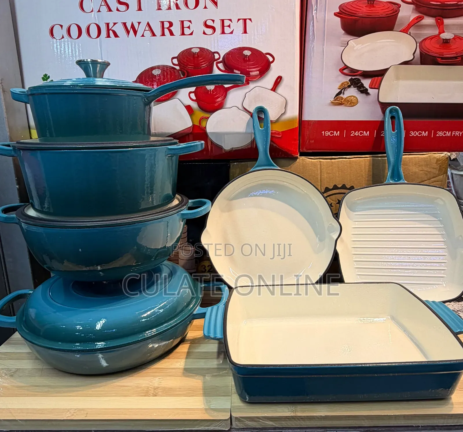 7pcs Cast Iron Non-Stick Cookware Set