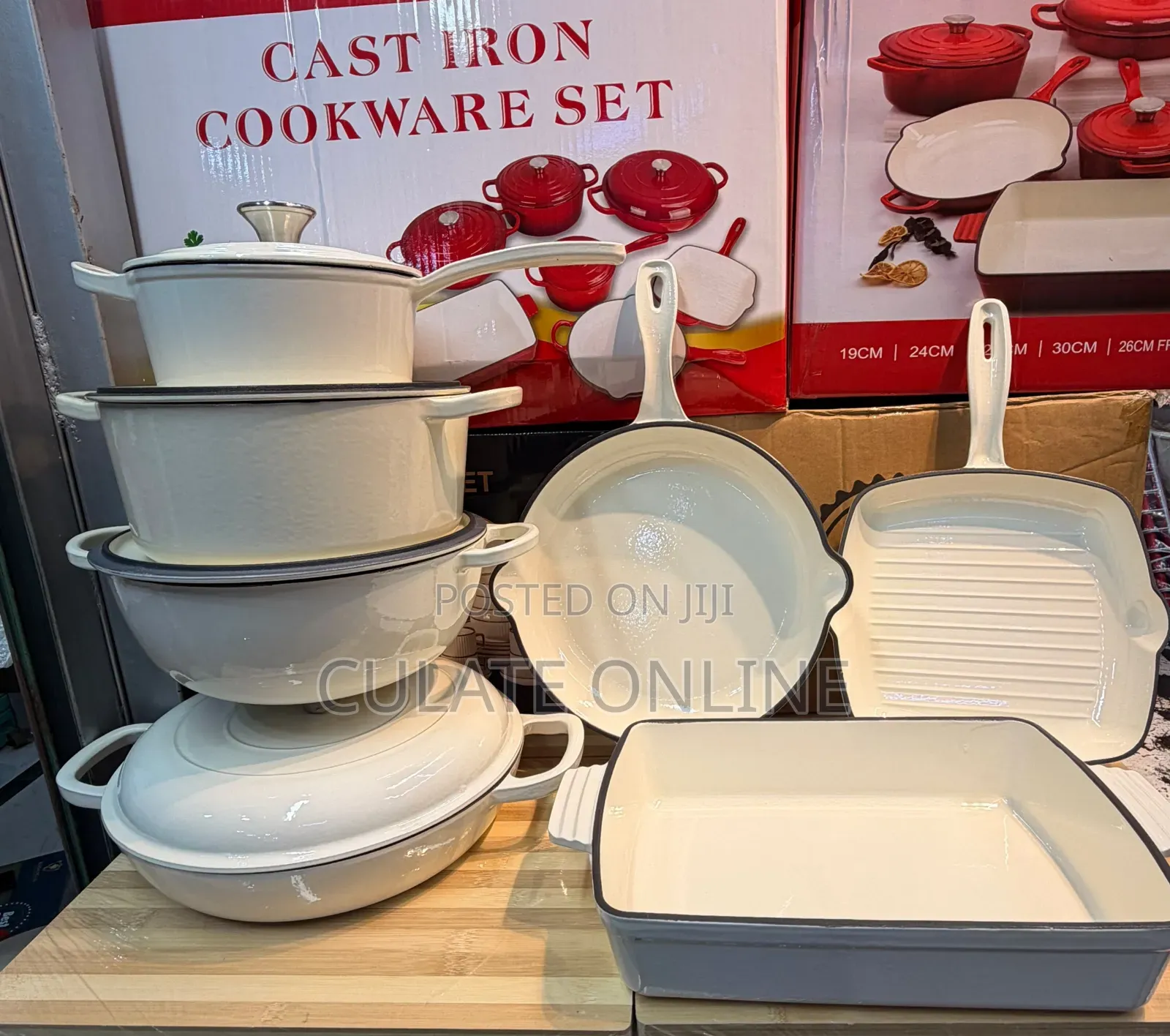 7pcs Cast Iron Non-Stick Cookware Set