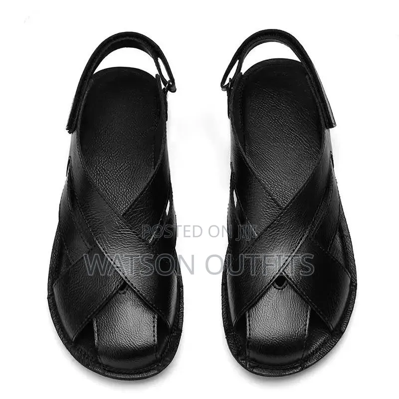 3 Colours 2 Designs Men's Leather Sandals Hot Footing