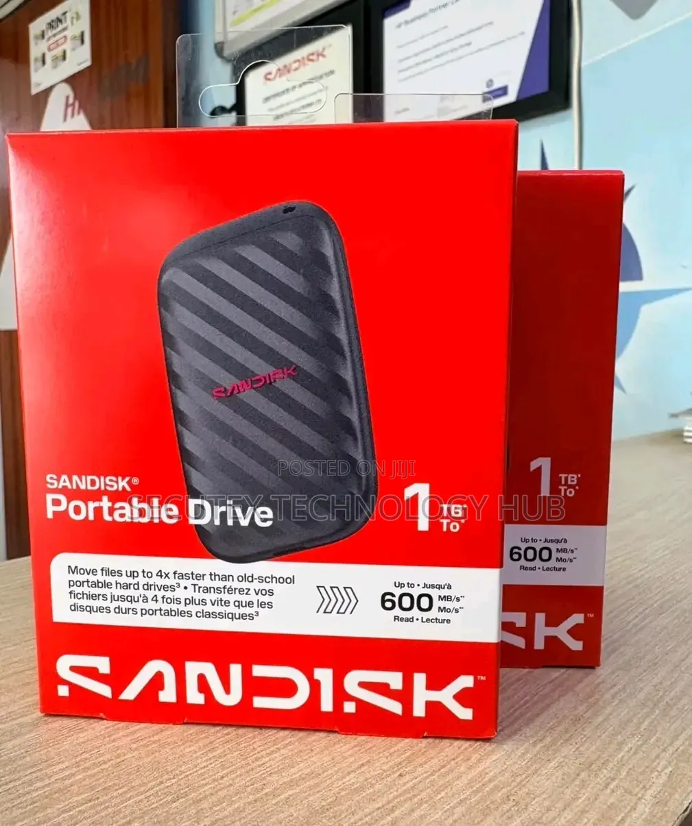 SanDisk Portable External SSD 1TB – Up to 600mb/S, USB 3.2