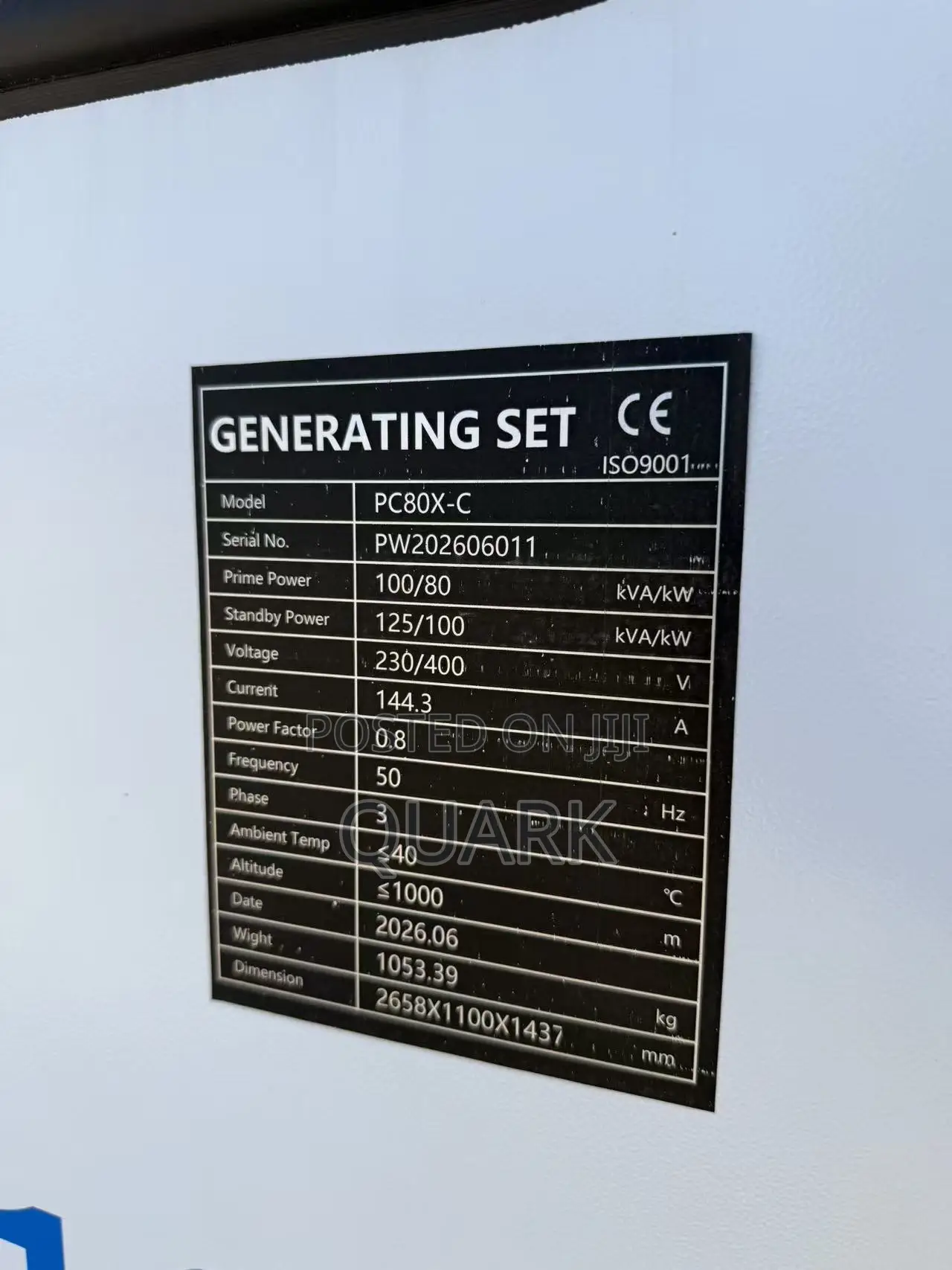 Brand New Original 100kva Perkins Diesel Generator