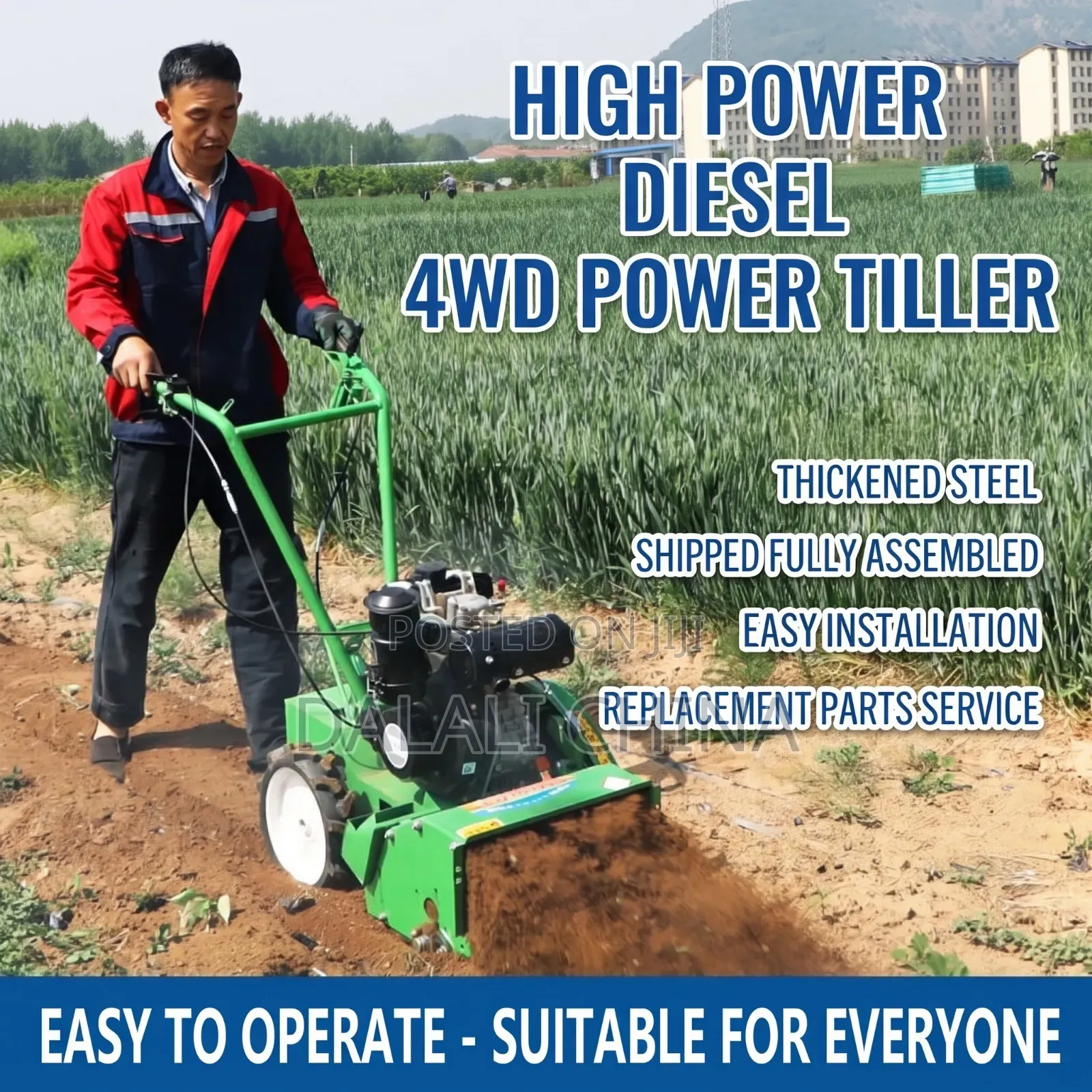 Electric Start 4WD Machine (Weeding,rotary,tilling,plow,shredding)
