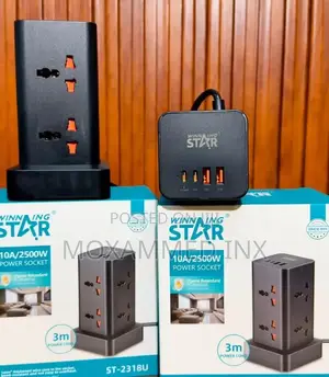 Winning Star ST-2318U Power Socket Tower and Sge Protector .With