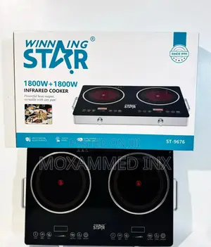 Winning Star ST-9676 Double-Burner Infrared Cooker (1800W + 1800W)