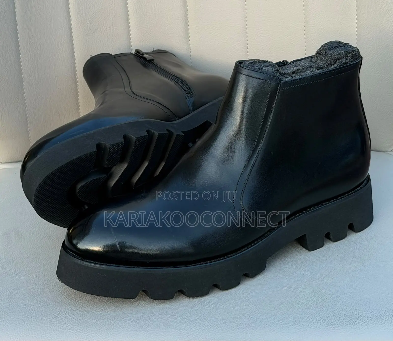 Zara Men's Leather Ankle Boots