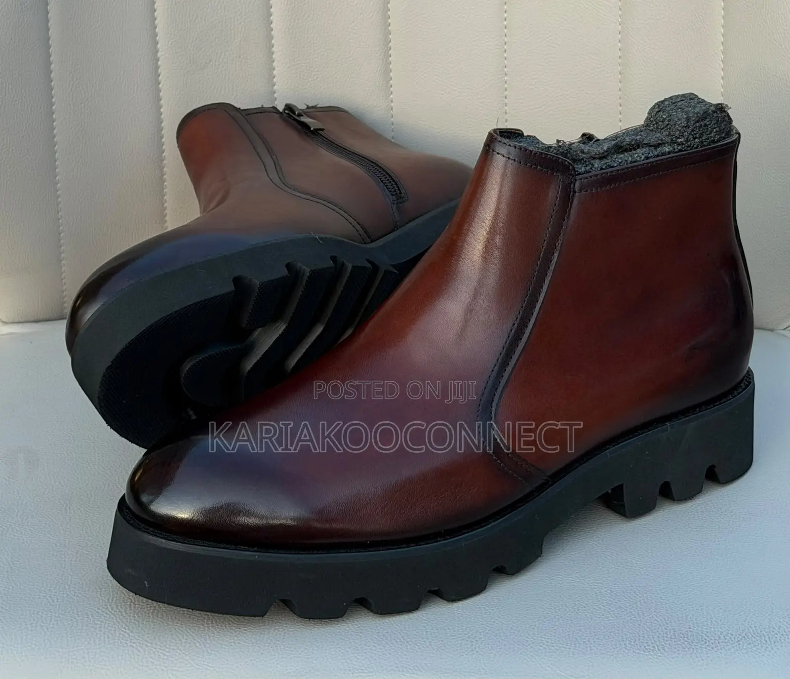 Zara Men's Leather Ankle Boots