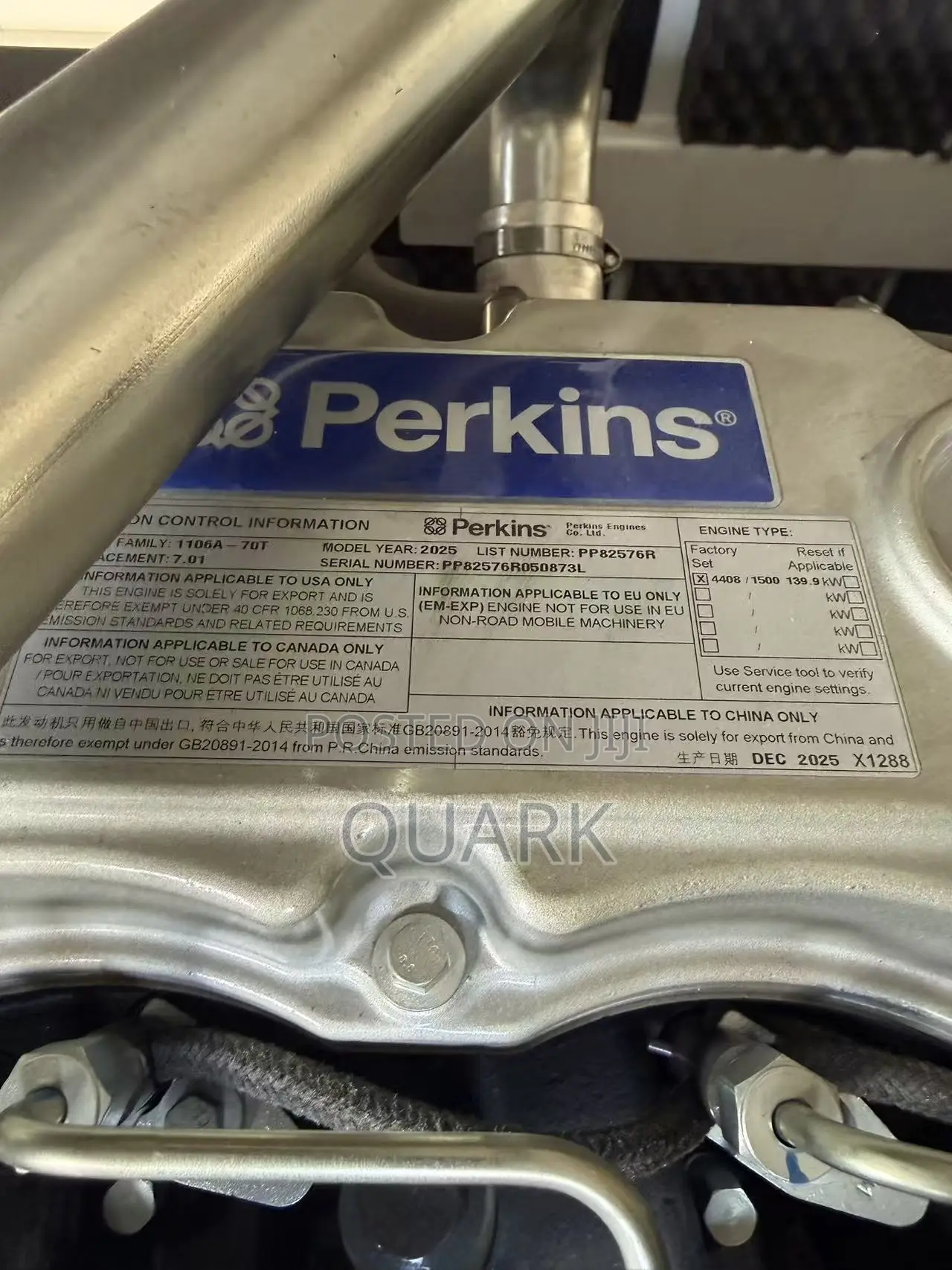 Brand New 125kva Perkins Generator