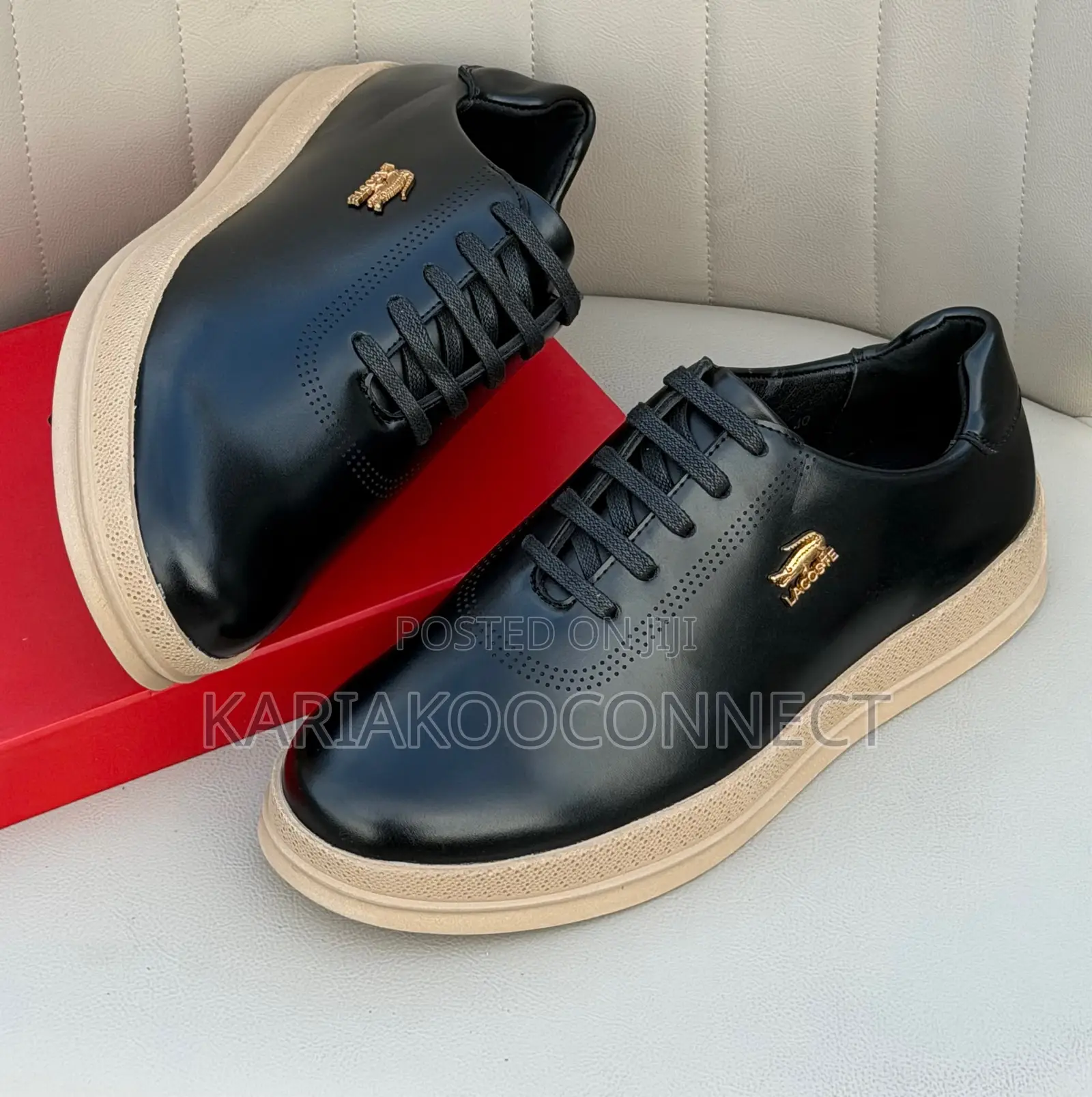 Lacoste Men's Leather Lace-Up Sneakers