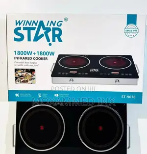 Winning Star ST-9676 Double-Burner Infrared Cooker (1800W + 1800W)