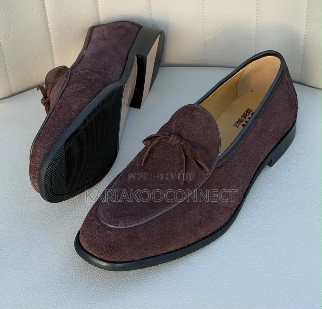 CR7 Men's Suede Bow Loafers
