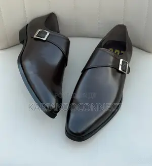CR7 Men's Leather Monk Strap Dress Shoes