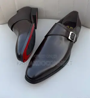 CR7 Men's Leather Monk Strap Dress Shoes