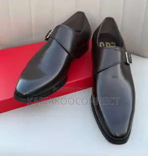 CR7 Men's Leather Monk Strap Dress Shoes