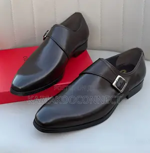 CR7 Men's Leather Monk Strap Dress Shoes