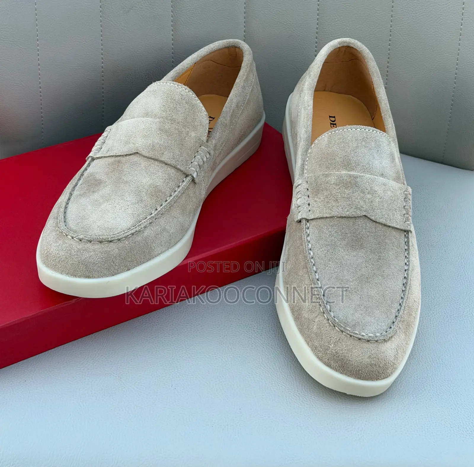 De Paul Men's Suede Penny Loafers
