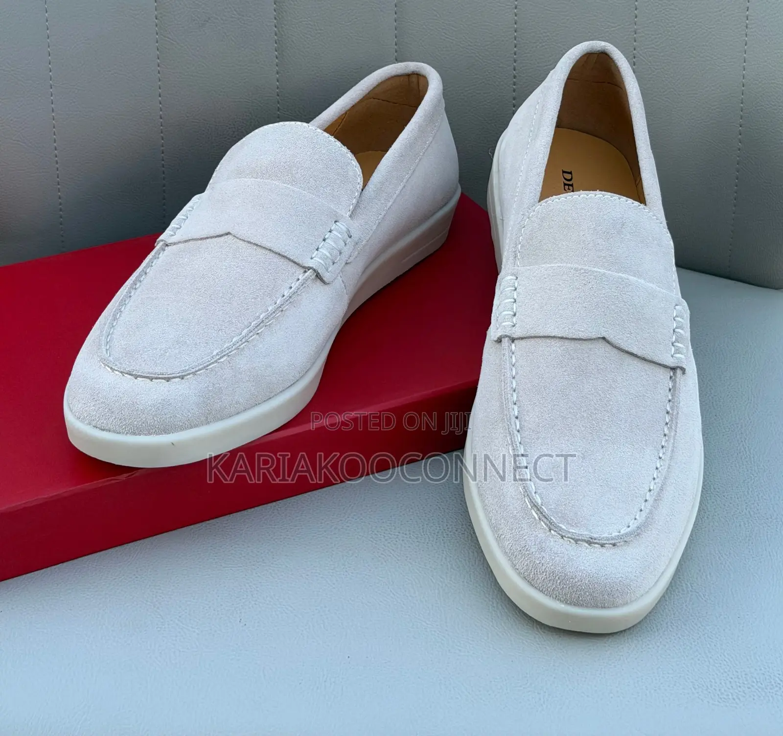 De Paul Men's Suede Penny Loafers