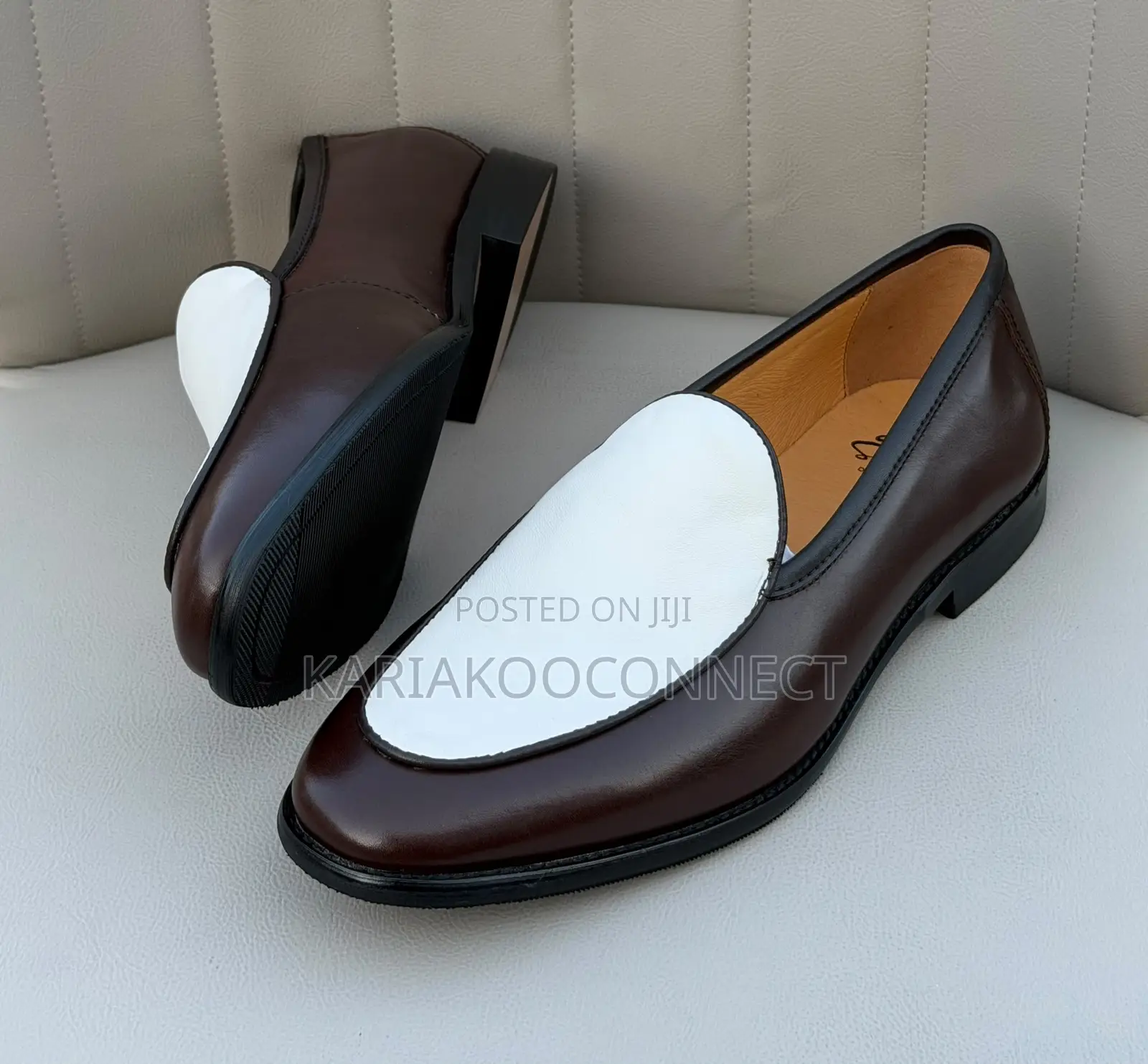 Jacques Soloviere Men's Leather Slip-on Loafers