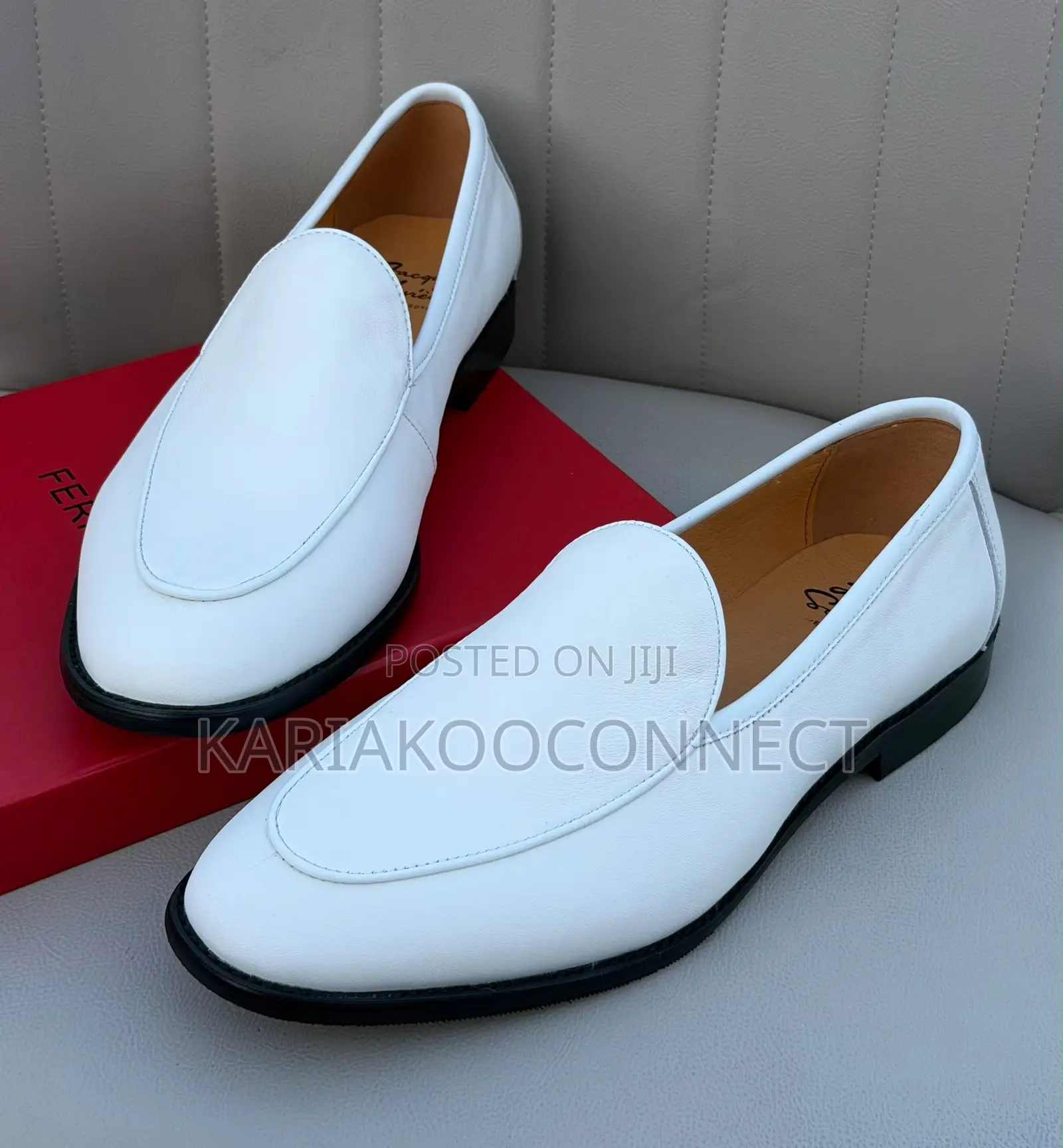 Jacques Soloviere Men's Leather Slip-on Loafers