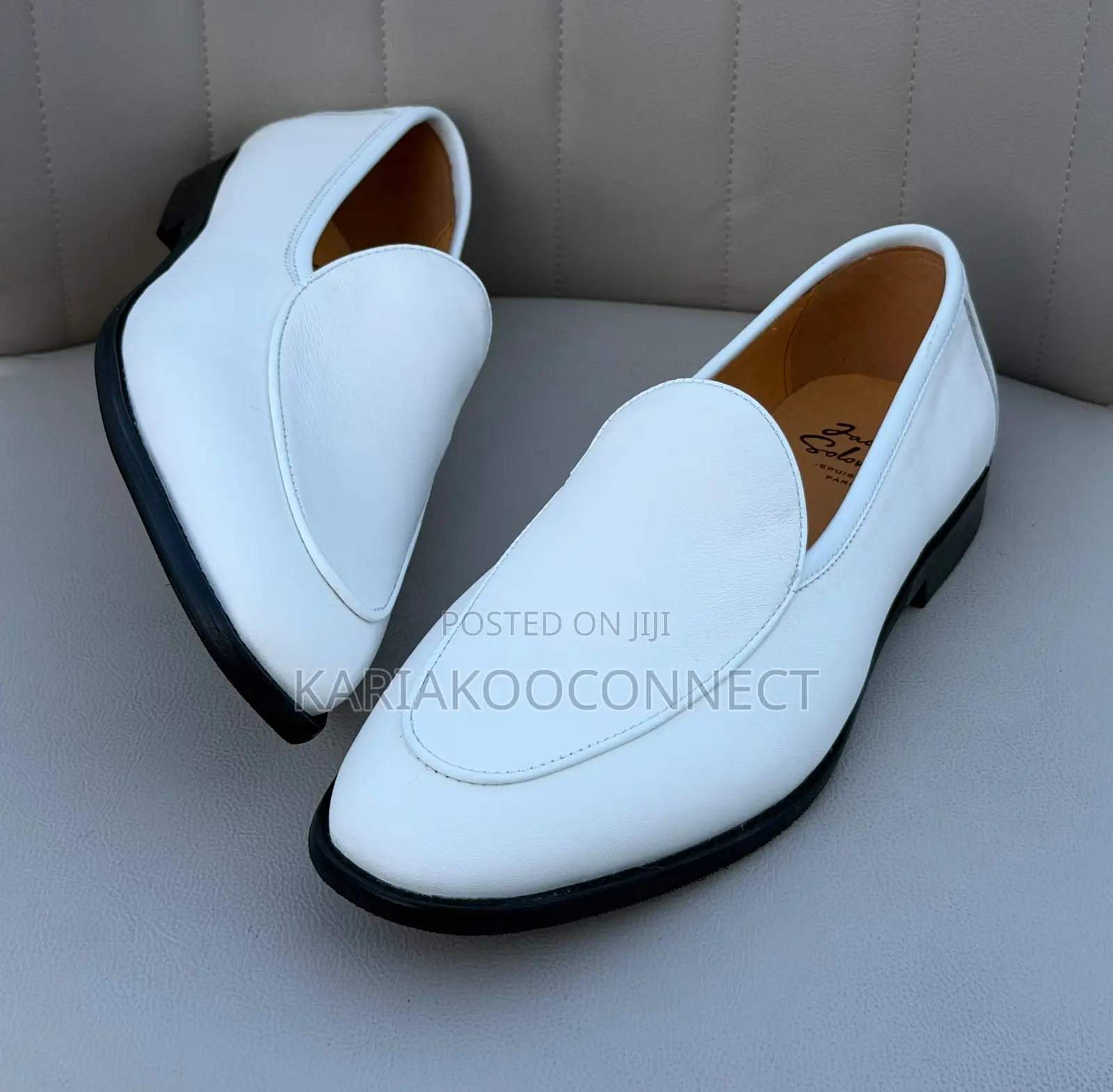 Jacques Soloviere Men's Leather Slip-on Loafers