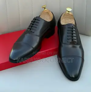 Christian Louboutin Men's Leather Cap-Toe Oxford Shoes
