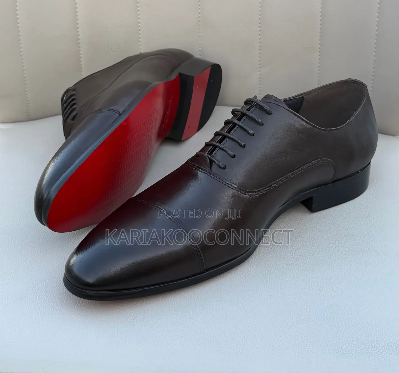 Christian Louboutin Men's Leather Cap-Toe Oxford Shoes