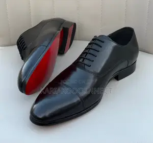 Christian Louboutin Men's Leather Cap-Toe Oxford Shoes