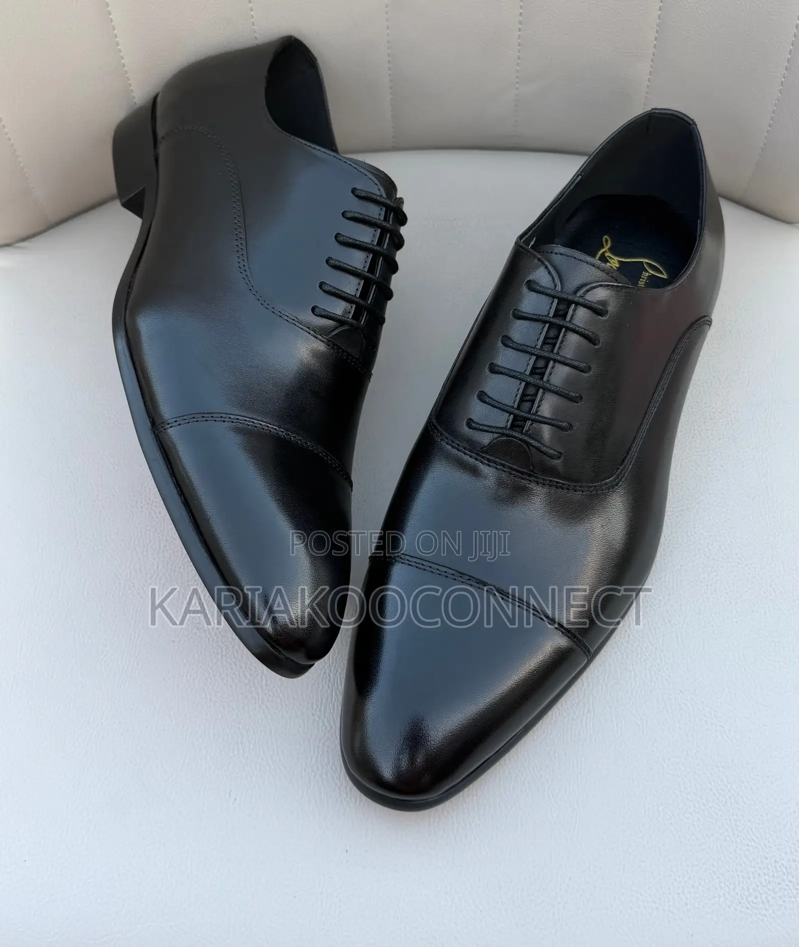 Christian Louboutin Men's Leather Cap-Toe Oxford Shoes