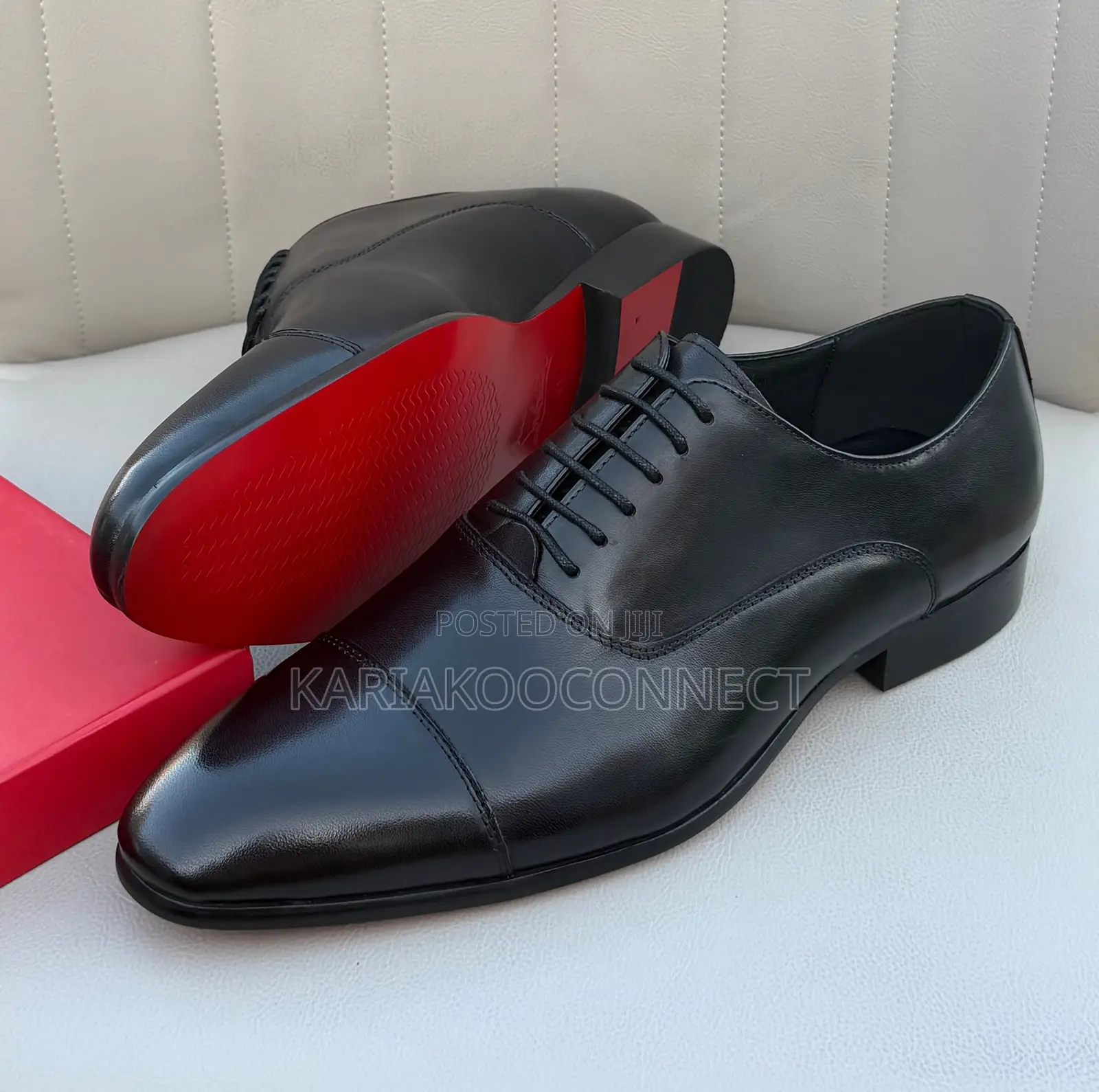 Christian Louboutin Men's Leather Cap-Toe Oxford Shoes
